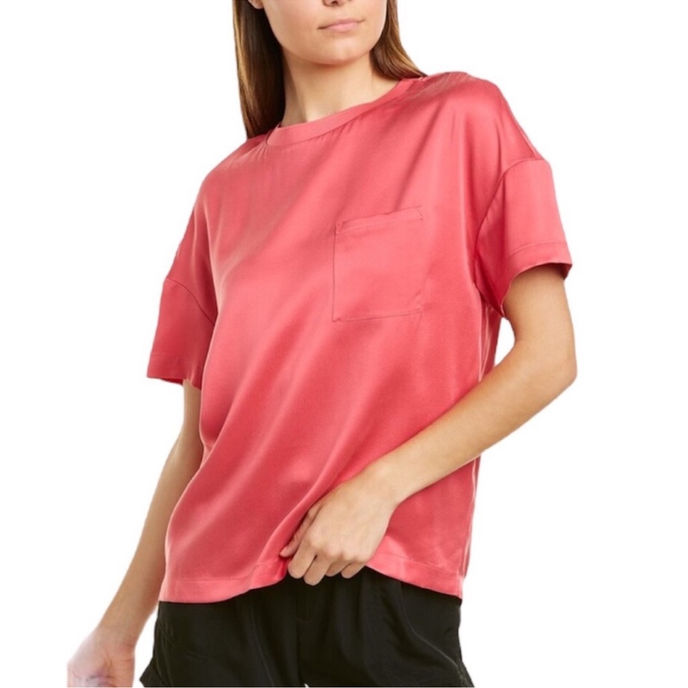 Badgley Mischka Silk Lounge Top-Size M - Picture 8 of 8